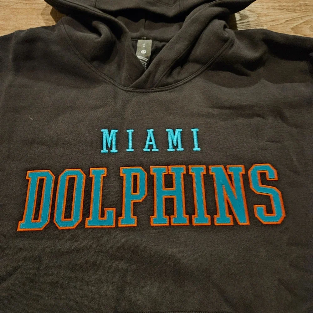 NWT Men's Lululemon Miami Dolphins Steady State Pullover Hoodie Large Black